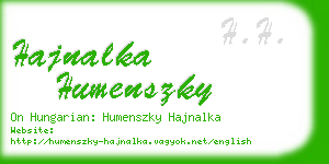 hajnalka humenszky business card